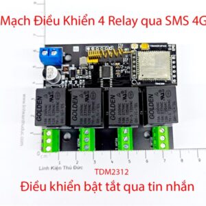 Module Relay 4 Kênh điều khiển qua SMS hỗ trợ 4G TDM2312