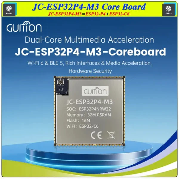 JC-ESP32P4-M3 Module tích hợp ESP32P4 và ESP32-C6