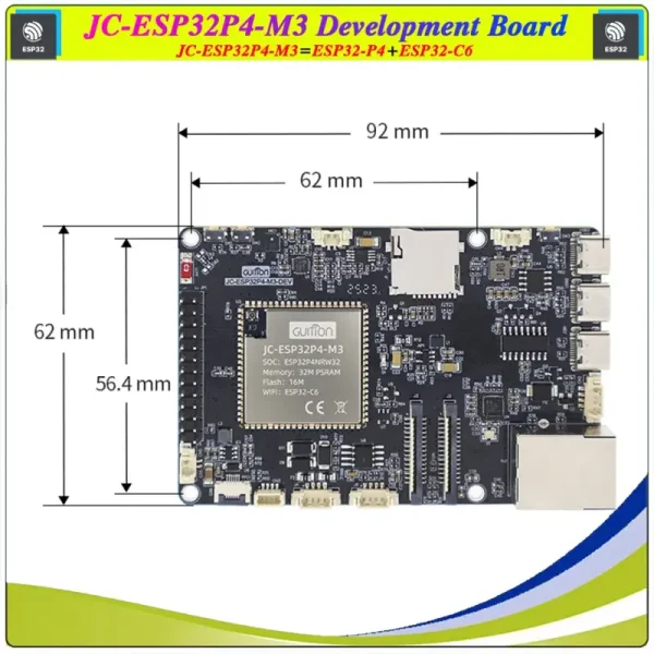Guition JC-ESP32P4-M3 DEV Board (ESP32-P4 + ESP32-C6) System Development Board