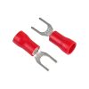 SV2-4 Đầu Cos Chữ Y Có Vỏ Dây 1.5-2.5mm2 Vít M4 Màu Đỏ