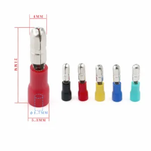 FRD1.25-156 Đầu Cos Viên Đạn Cái 10A Cỡ Dây 0.5-1.5mm2 Màu Đỏ